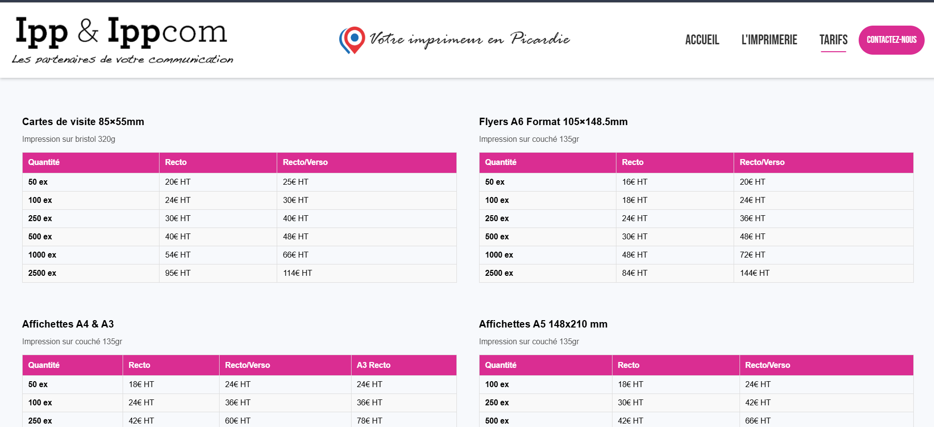 page catégories ACLES